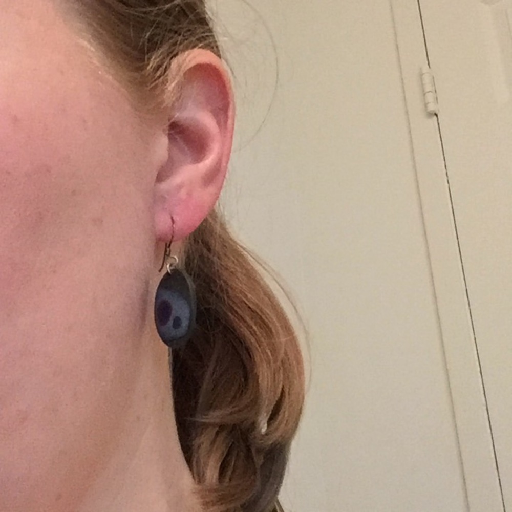 Irish glazed ceramic earrings